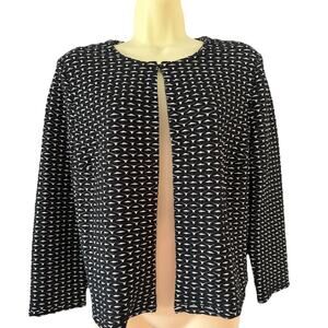 Philosophy Cardigan Black And White Textured Knit Jacket Womens Size Medium